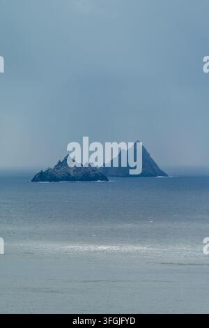 Isole di Sekllig in una pioggia Foto Stock