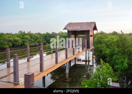 Alkhor, Qatar - Bellezza affascinante di Purple Island a Dakhira Al Khor, Qatar Foto Stock