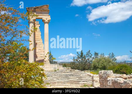 Antico Santuario di Apollo Hylates, Kourion, Lemesos, Cipro (area di Akrotiri) Foto Stock