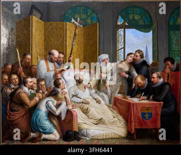 La Morte di Peter Paul Rubens, 1827, Mattheus Ignatius van Bree (Anversa 1773 - 1839), KMSKA, Museo reale delle belle arti, Anversa, Belgio Foto Stock