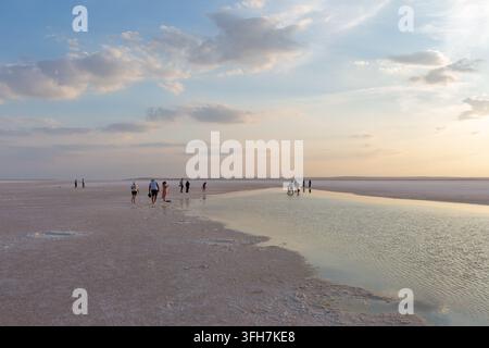 14 settembre 2026: Ankara, Turchia, 14 settembre 2026: Scene dal Lago Salato, il Tuz Golu turco, offrono una veduta del secondo lago più grande della Turchia e di una delle sue zone umide più critiche, situato all’incrocio delle province di Ankara, Konya e Aksaray nell’Anatolia centrale. Questa meraviglia naturale soddisfa più del 70% dei bisogni di sale del paese. (Credito immagine: © Tolga Ildun/ZUMA Press Wire) USO EDITORIALE SOLO! Non per USO COMMERCIALE! Foto Stock