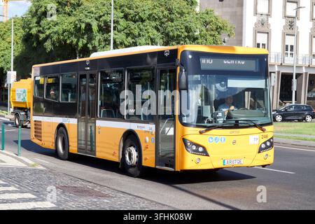Orari del bus del centro città di Funchal, Madeira, Portogallo Foto Stock