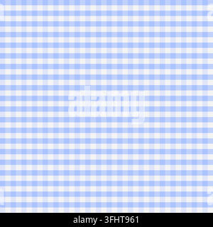 Motivo a quadri gingham blu pastello morbido con un classico layout a griglia quadrata, perfetto per sfondi calmi, stampe su tessuto, carta da parati, cancelleria e w Illustrazione Vettoriale