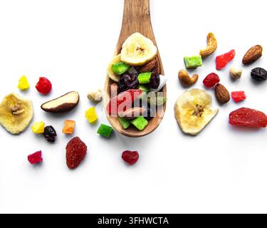 Vari frutti secchi e misture di noci Foto Stock