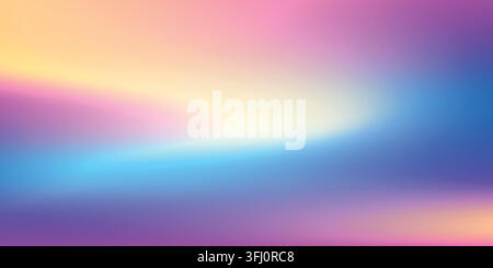Trendy astratto arcobaleno sfondo sfocato. Illustrazione vettoriale ad acquerello uniforme per Web, modello, poster, scheda, banner. Sfumatura dei colori pastello Illustrazione Vettoriale