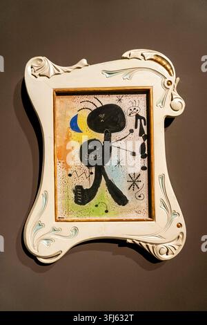 Joan Miró (Barcellona 1893-Palma 1983), pittura (1943), olio e pastello su tela. Foto Stock