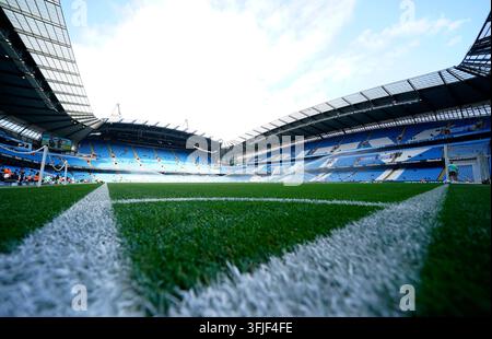 Manchester, UK. 20 set, 2026. Vista generale dello stadio durante la partita di Premier League Manchester City contro Sunderland all'Etihad Stadium, Manchester. Il credito dell'immagine deve essere indicato come: Andrew Yates/Sportimage Credit: Sportimage Ltd/Alamy Live News Foto Stock