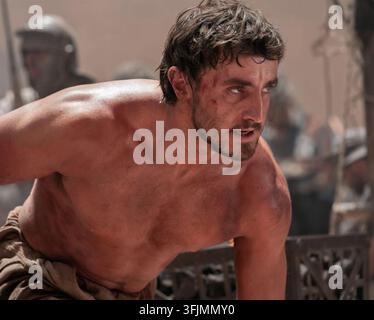 GLADIATOR II  2024 Film Paramount Pictures con Paul Mescal nei panni di Lucius Verus Aurelius Foto Stock