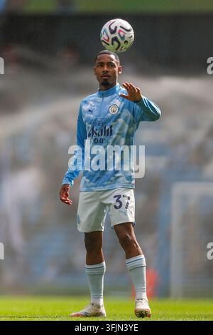 Manchester, Regno Unito. 20 set, 2026. Allan del Manchester City durante la partita di Premier League Manchester City contro Sunderland all'Etihad Stadium, Manchester, Inghilterra il 20 settembre 2026 Credito: Lee Keuneke/Every Second Media Credito: Every Second Media/Alamy Live News Foto Stock