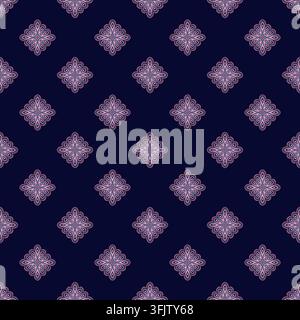 Sfondo a motivi di diamante scuro senza cuciture disegnato a mano per tessuti per abbigliamento e design di imballaggio Foto Stock