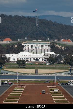 Canberra Australia: Vecchia e nuova sede del Parlamento a Canberra. Foto Stock