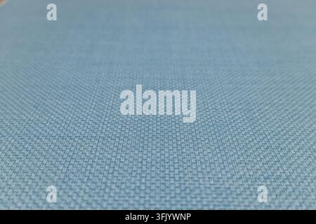 Texture di tessuto tessile blu chiaro in primo piano Foto Stock
