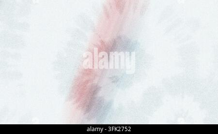 Uno sfondo astratto delicato con tratti morbidi e sfumati di acquerello rosa e blu su una superficie di carta ruvida. Foto Stock