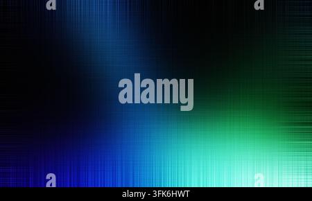 Sfondo astratto texture blu e verde con angolo luminoso brillante e motivo a griglia di linee sottili vignette design. Foto Stock