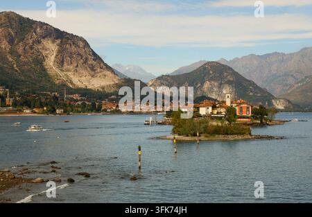 LAGO MAGGIORE ISOLA DEI PESCATORI ITALIA Foto Stock