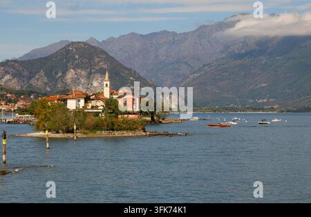LAGO MAGGIORE ISOLA DEI PESCATORI ITALIA Foto Stock