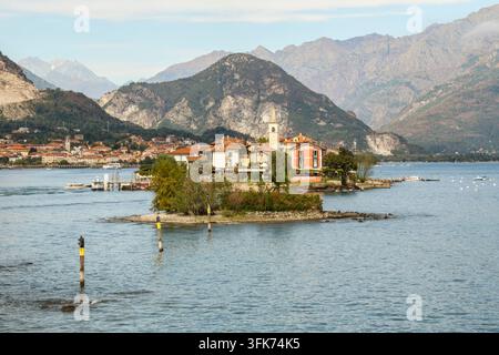 LAGO MAGGIORE ISOLA DEI PESCATORI ITALIA Foto Stock