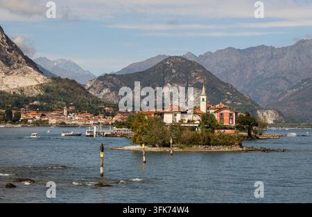 LAGO MAGGIORE ISOLA DEI PESCATORI ITALIA Foto Stock