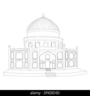 Mausoleo di Timur Shah a Kabul, Afghanistan Illustrazione Vettoriale