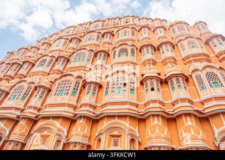 Hawa Mahal 'Palace of Winds' a Jaipur, Rajasthan, India. Foto Stock