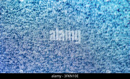 Schermo blu con texture statica e rumore di pixel fine su uno sfondo astratto Foto Stock