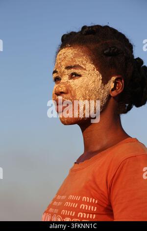 Ritratto di una donna locale a Madagascar Foto Stock