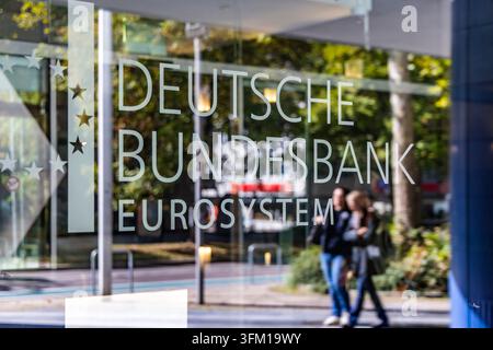 Deutsche Federal Bank Eurosystem. Filiale di Stoccarda. Stoccarda, Baden-Württemberg, Germania Foto Stock