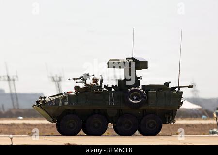 Un veicolo blindato leggero LAV-25 del Corpo dei Marines degli Stati Uniti con il 1° Battaglione di Ricognizione, la 1° Divisione dei Marines e i Veicoli Tattici Leggeri Congiunti assegnati a Foto Stock