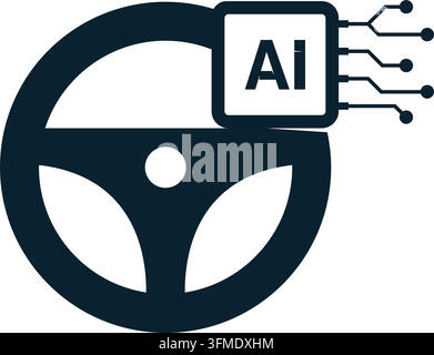 Illustrazione di design dell'icona del logo dell'auto Smart Illustrazione Vettoriale