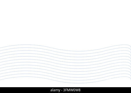 Sfondo astratto a linee fluide con curve blu ondulate, movimento dinamico e design geometrico minimale Illustrazione Vettoriale