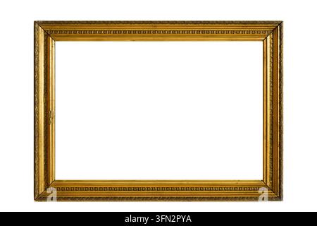 Cornice in oro per un'immagine in stile barocco classico su sfondo bianco. . Foto di alta qualità Foto Stock