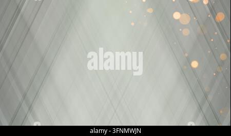 Composizione astratta minimalista di pannelli di vetro geometrici e luci bokeh morbide per sfondi commerciali e progetti di design moderno. Foto Stock