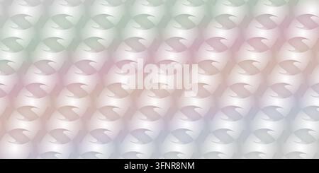 Un modello ripetitivo di sfere con una gradiente pastello morbida e multicolore, che crea un design di sfondo astratto delicato ed etereo. Foto Stock
