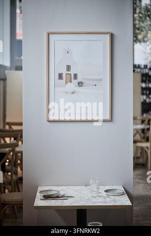 Ristorante greco moderno Kallos Cafe & Wine bar a Salford Foto Stock