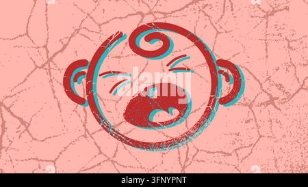 Simbolo di dente da latte, illustrazione vettoriale a colori Illustrazione Vettoriale
