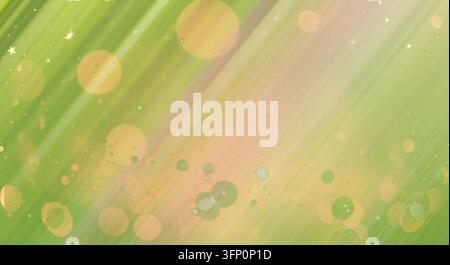 Sfondo astratto luminoso e allegro con morbido bokeh e raggi di sole. Foto Stock