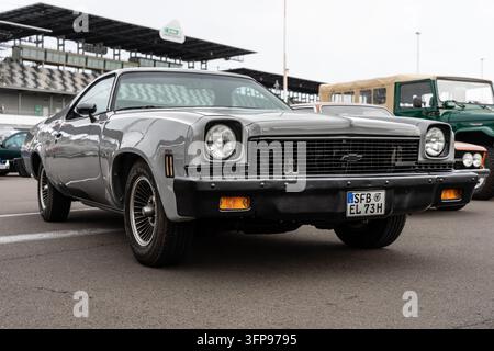 LAUSITZRING, GERMANIA – 19 SETTEMBRE 2026: Coupè utility Chevrolet El Camino, 1973. DEKRA Klassik Tage (DEKRA Classic Days). Foto Stock