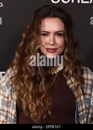 Hollywood, Stati Uniti. 6 ottobre 2026. Alyssa Milano al 26° Festival annuale del film horror Screamfest - Serata di apertura - Prima mondiale di "The Night Driver" di Jeremy Weiss tenutasi al TCL Chinese 6 Theatres di Ovation Hollywood il 6 ottobre 2026 a Hollywood, Los Angeles, California, Stati Uniti. (Foto di Xavier Collin/Image Press Agency) Credit: Image Press Agency/Alamy Live News Foto Stock
