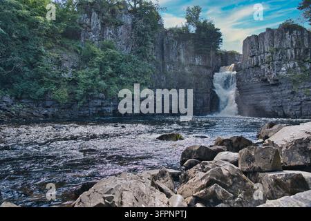 Cascata di High Force, Forest-in-Teesdale, Barnard Castle Foto Stock