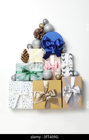Concetto di Buon anno nuovo, albero di Natale Foto Stock