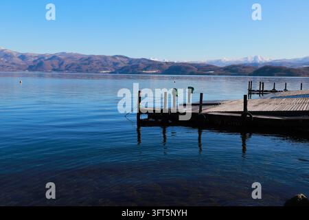 Paesaggio naturale della città delle sorgenti termali del Lago Toya, Hokkaido, Giappone Foto Stock