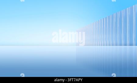 Sfondo astratto a strisce blu chiaro per podio Foto Stock