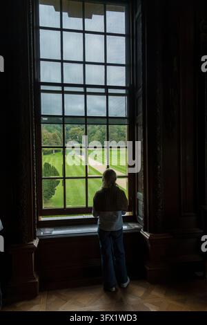 Interno di Chatsworth House, Derbyshire Dales Inghilterra Foto Stock