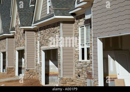 Case residenziali in costruzione Raleigh North Carolina USA Foto Stock