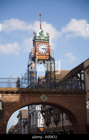 Storico orologio Vittoriano Eastgate Street Chester Inghilterra UK Regno Unito UE Unione europea EUROPA Foto Stock