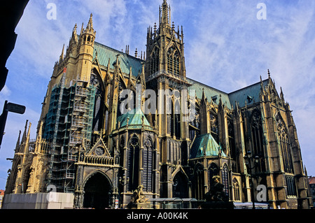 La cattedrale di Saint Etienne METZ FRANCIA Foto Stock