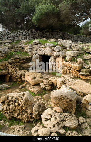 Dh TALATI DE DALT MENORCA Talaiotico preistorici case di villaggio Foto Stock