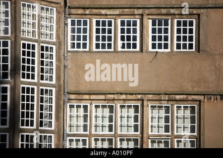 Finestre bifore a Astley Hall Chorley Foto Stock