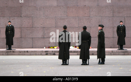 Modificare le protezioni al Monumento della Libertà Foto Stock