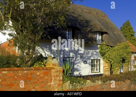 Inghilterra home counties bedfordshire YELDEN yielden village cottage con il tetto di paglia Foto Stock